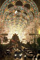 Big illumination corridor lit in Kobe